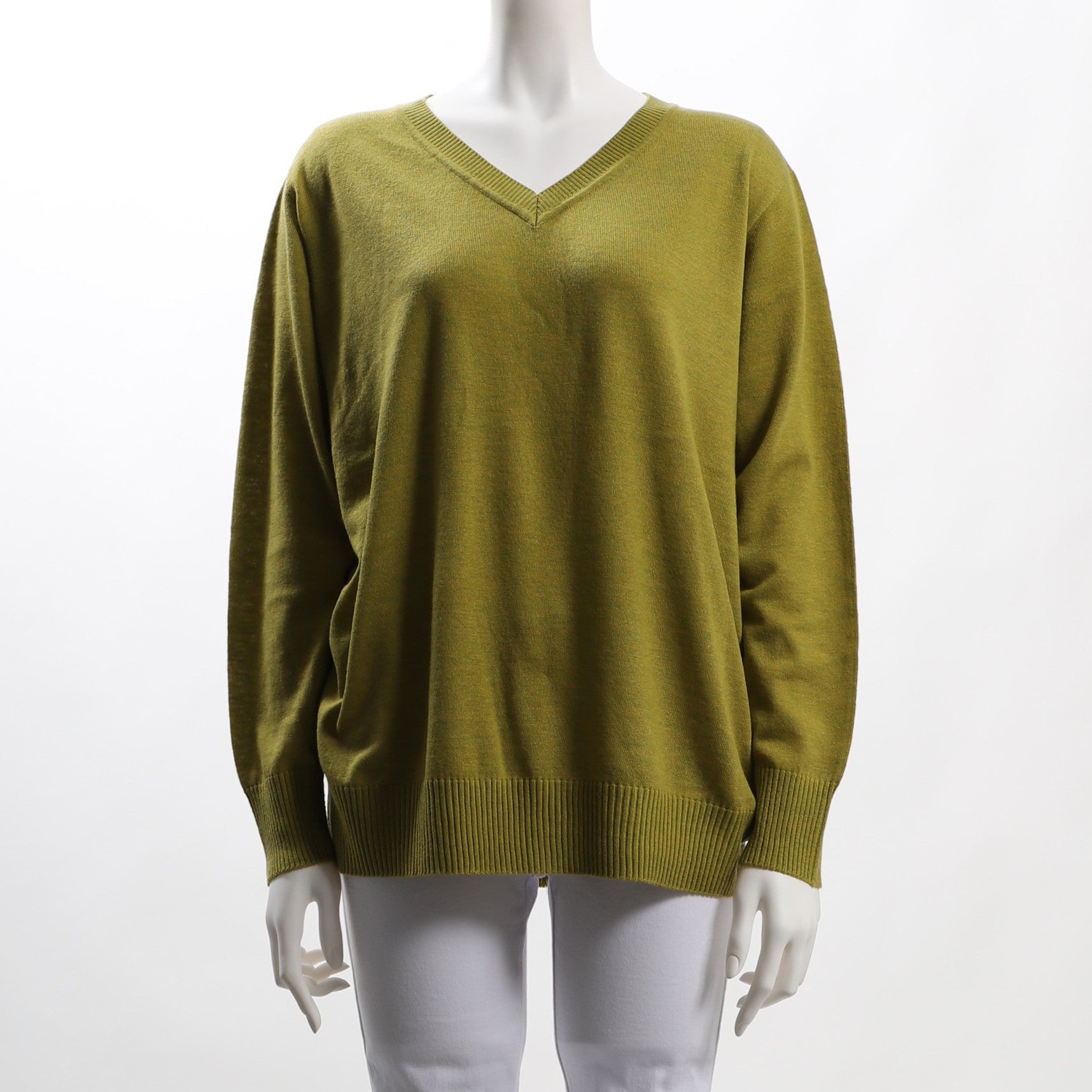 ウォッシャブルVネックニット