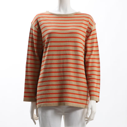 ドロップショルダーボーダー柄ニット