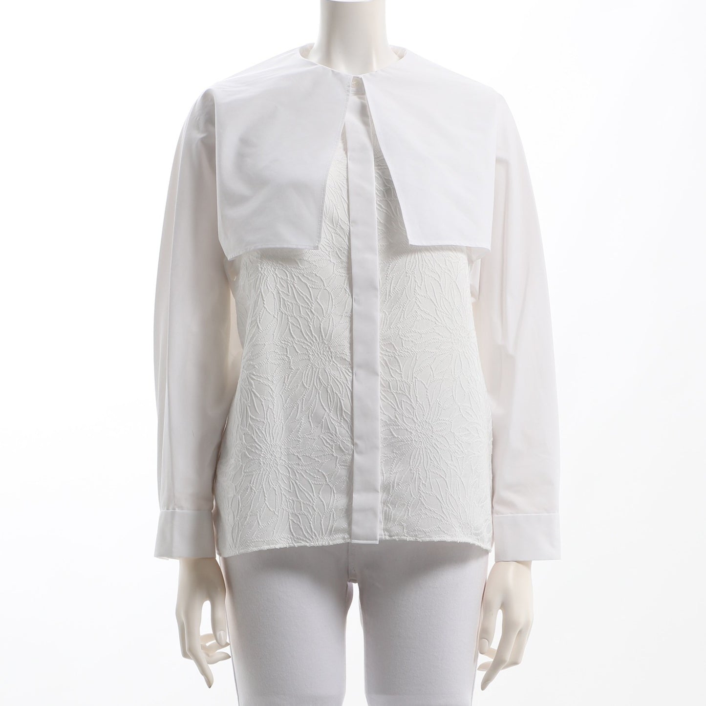 ジャガードケープデザインブラウス