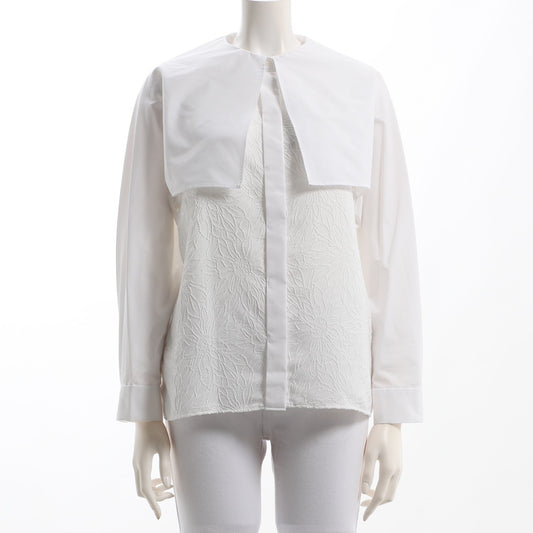 ジャガードケープデザインブラウス