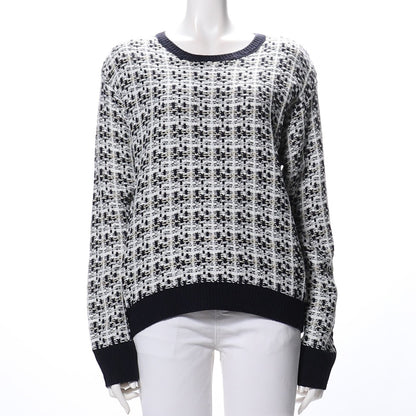 ドロップショルダーツイード風ニット