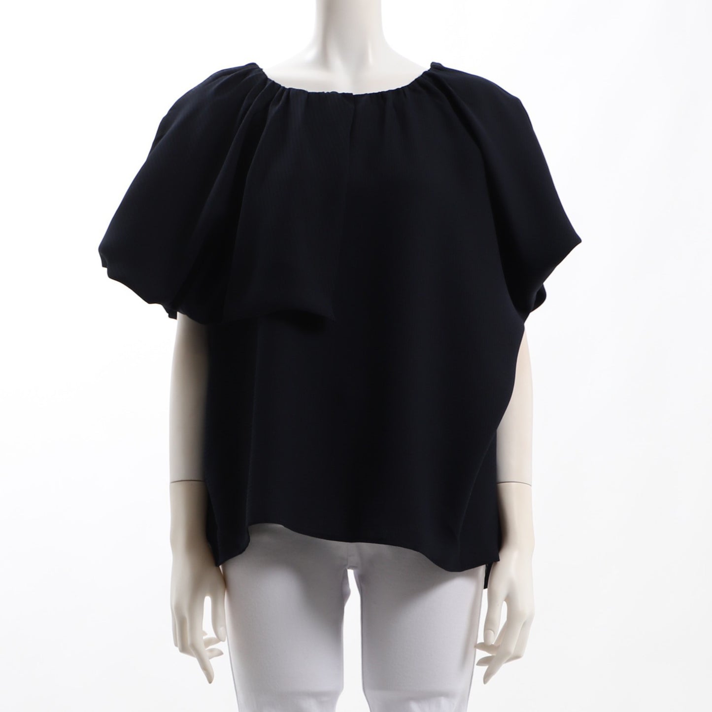 アシンメトリーラッフルブラウス