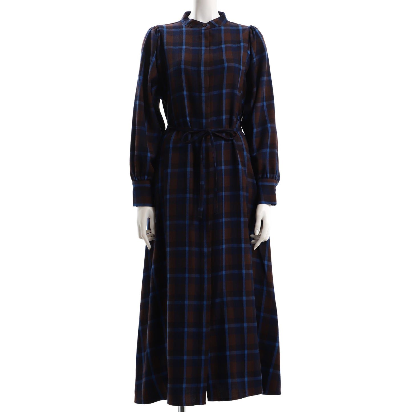 チェック柄リボンベルトワンピース