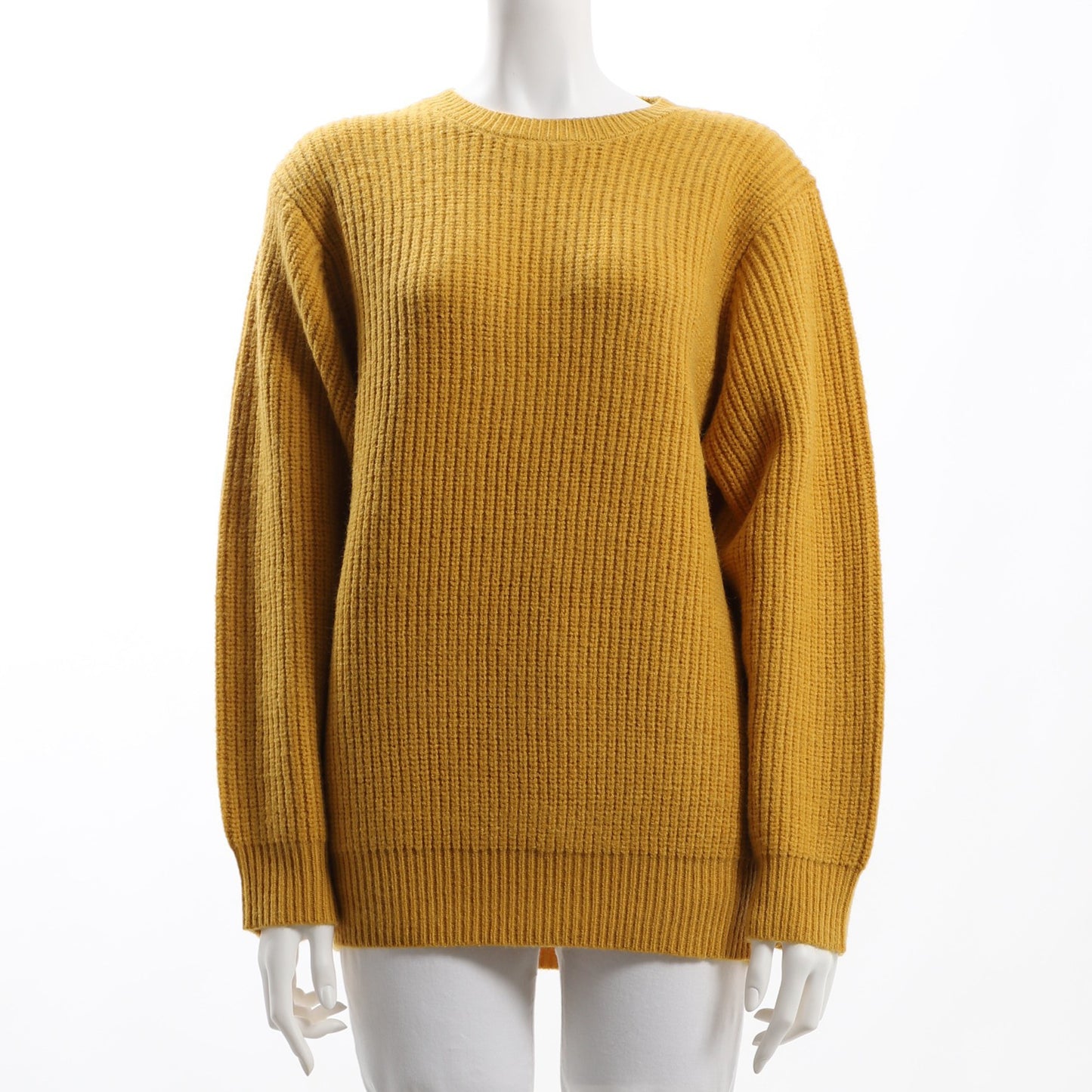 クルーネックミドルゲージニット