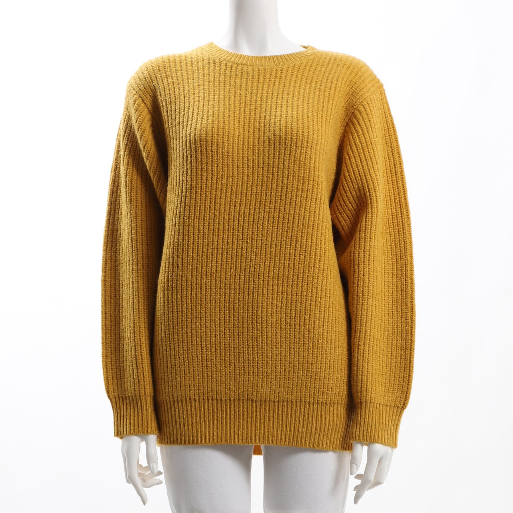 クルーネックミドルゲージニット