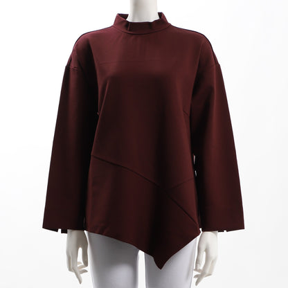 デザイン裾カットソー