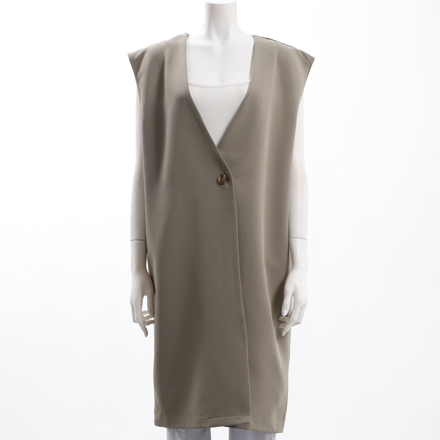 ボタンデザインロングジレ