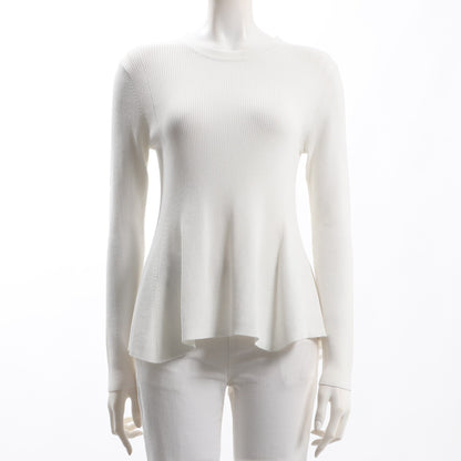 ぺプラムデザインリブニット