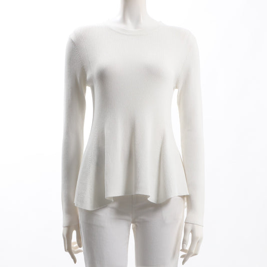 ぺプラムデザインリブニット