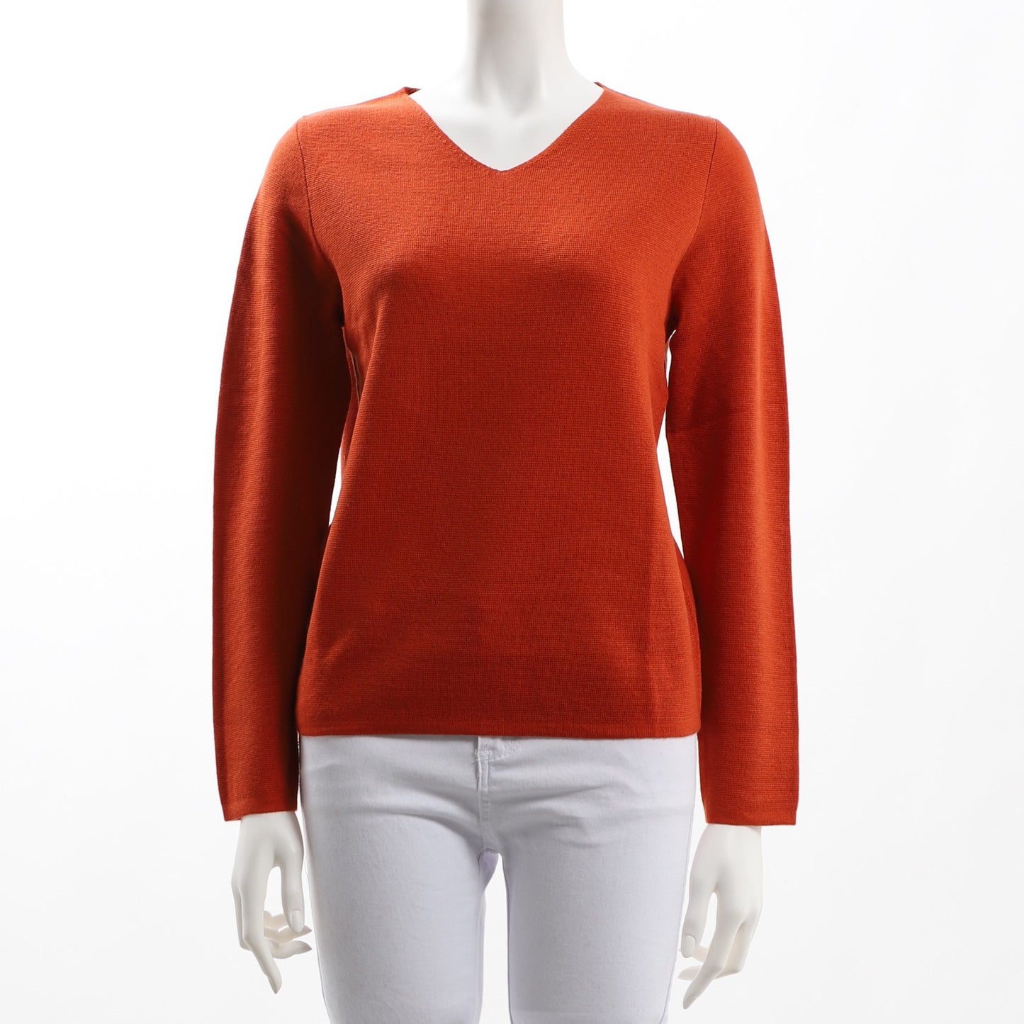 ミラノリブVネックニット