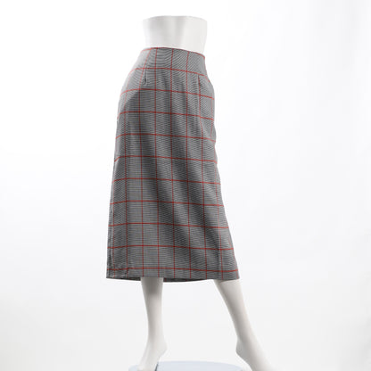 ウィンドウペンチェックセミタイトスカート