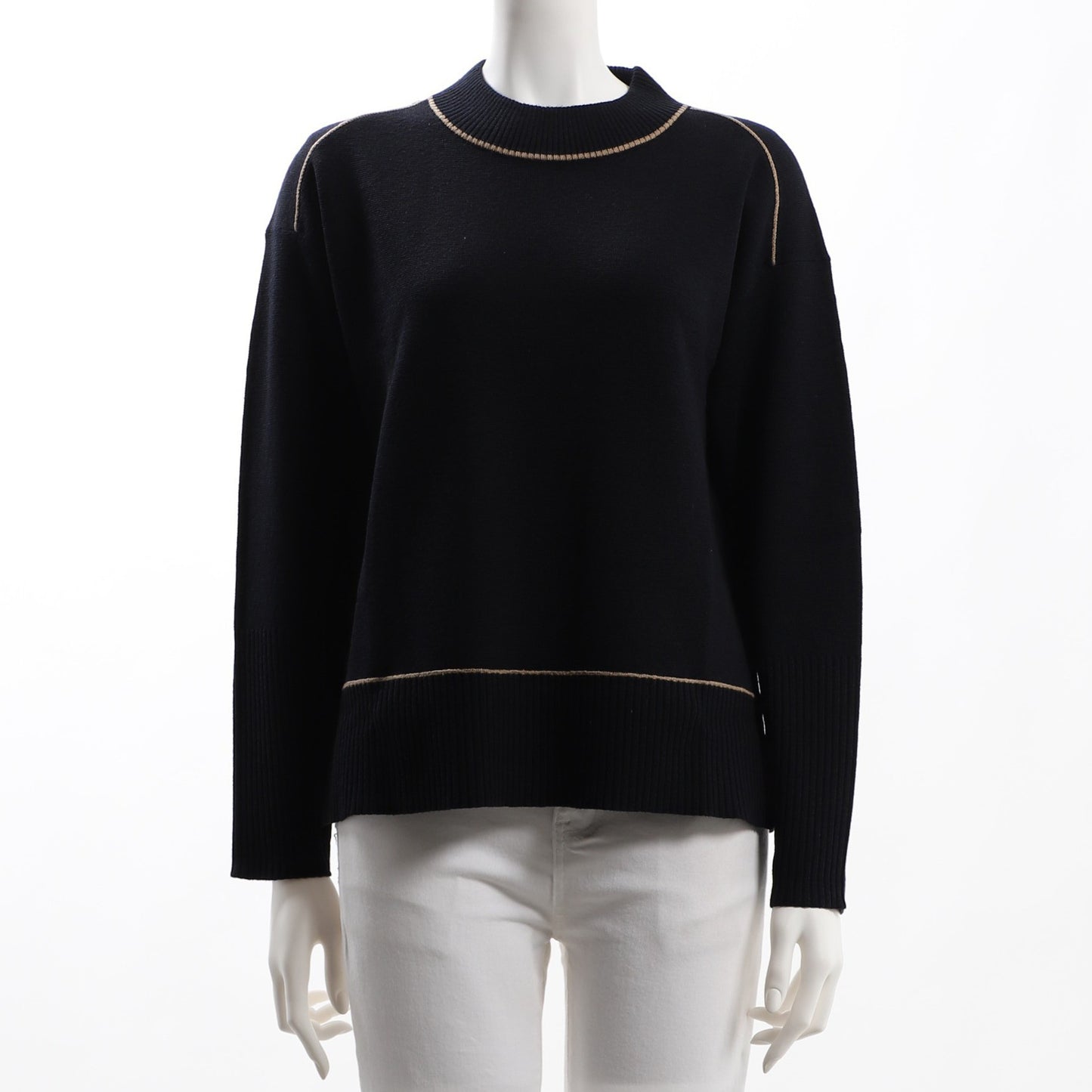 ライン配色ニット