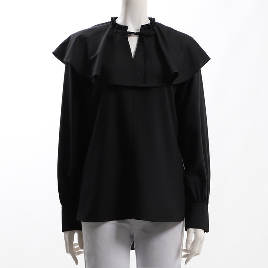 ラッフルデザインブラウス