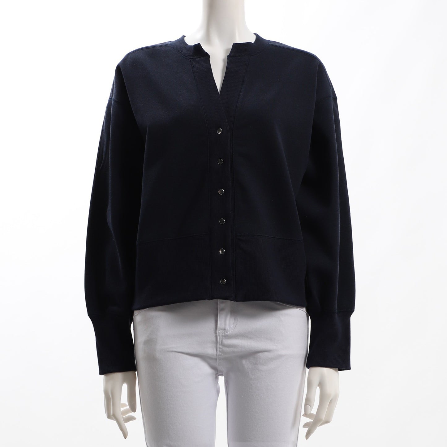 サスティナブル裏毛ショートカーディガン