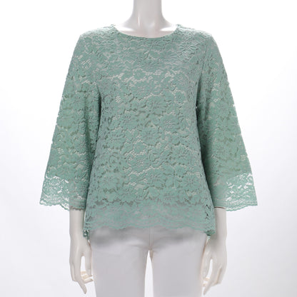 総レースワイドスリーブブラウス