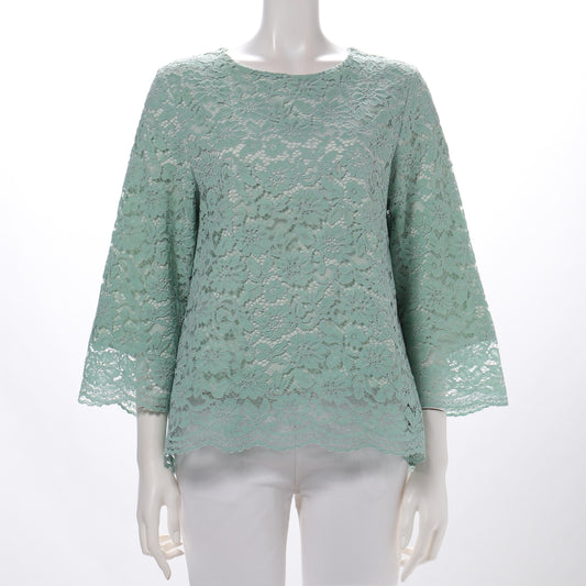 総レースワイドスリーブブラウス