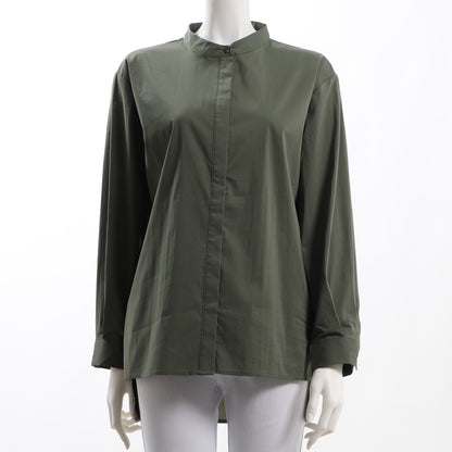 バックテールデザインバンドカラーシャツ