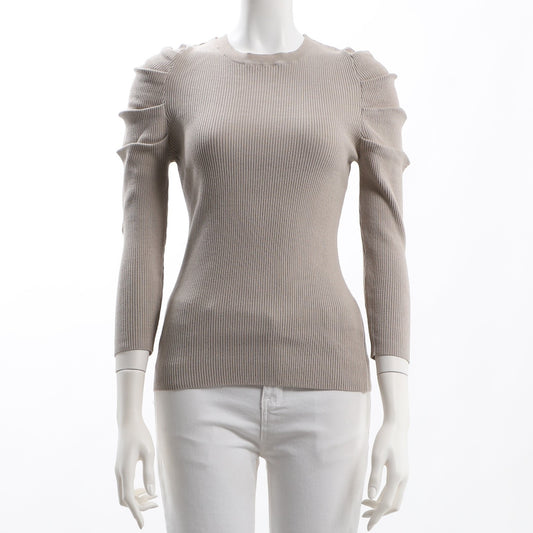 パワーショルダーリブニット