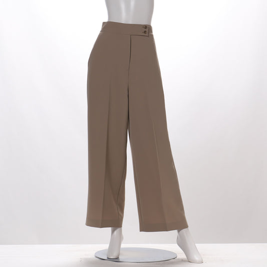 ウエストボタンデザインワイドパンツ