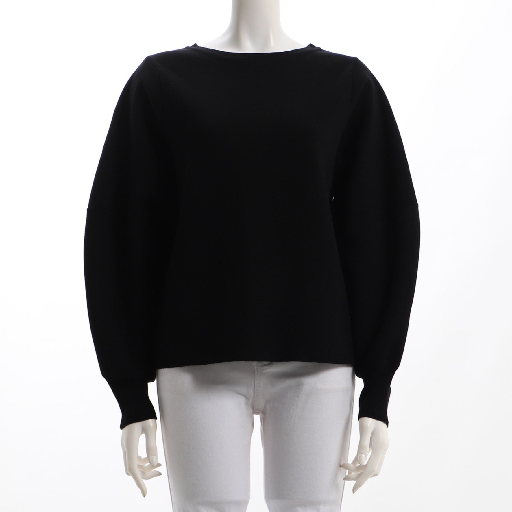 ボリュームスリーブクルーネックニット