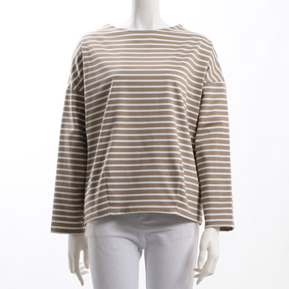 オフネックボーダー柄カットソー