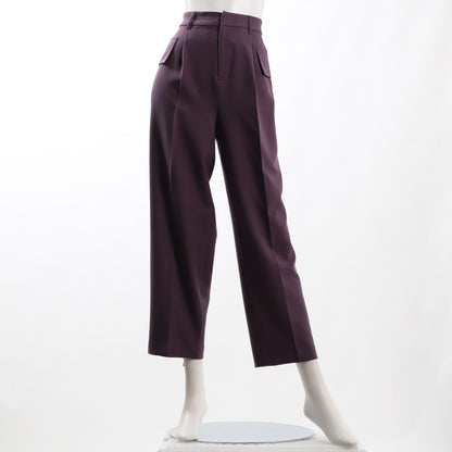 フラップデザインストレートパンツ
