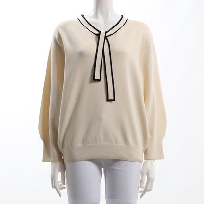 バイカラーボウタイハイゲージニット