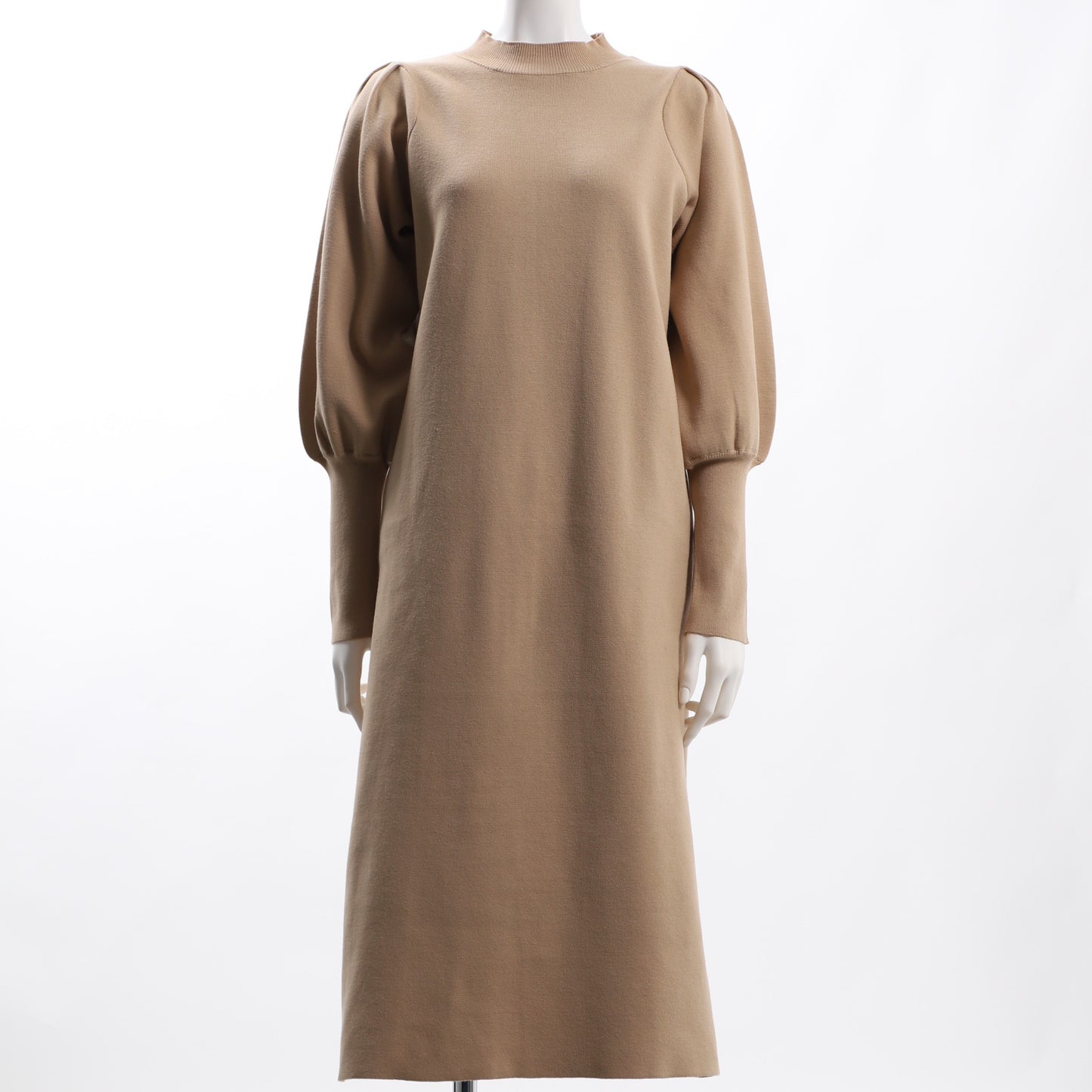 パフスリーブニットワンピース