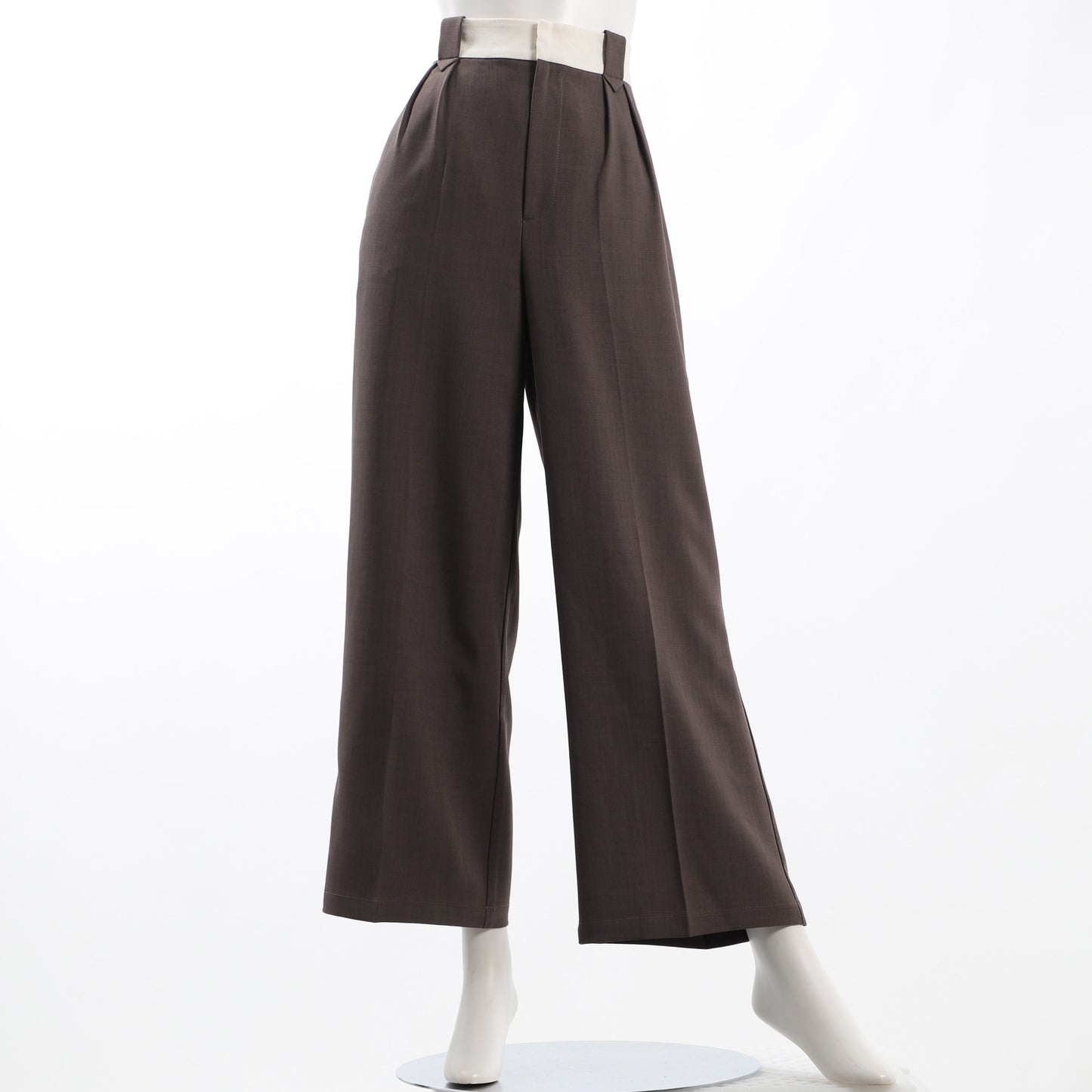 バイカラーデザインワイドパンツ