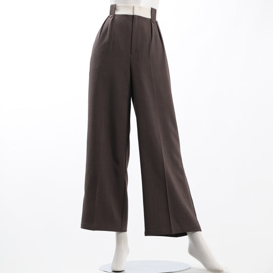 バイカラーデザインワイドパンツ