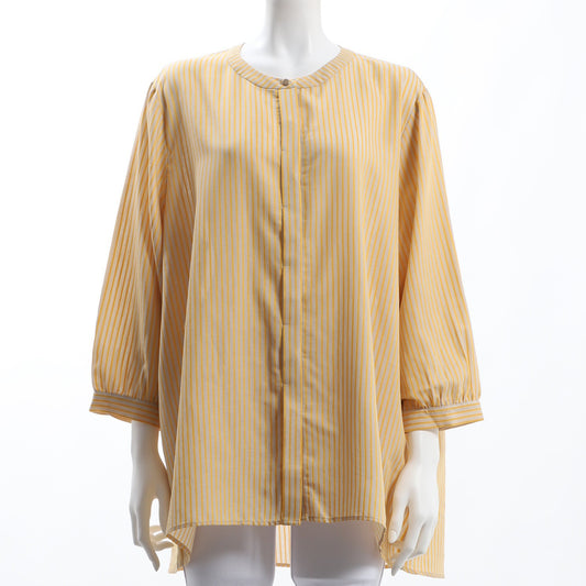 ストライプ柄比翼シャツ