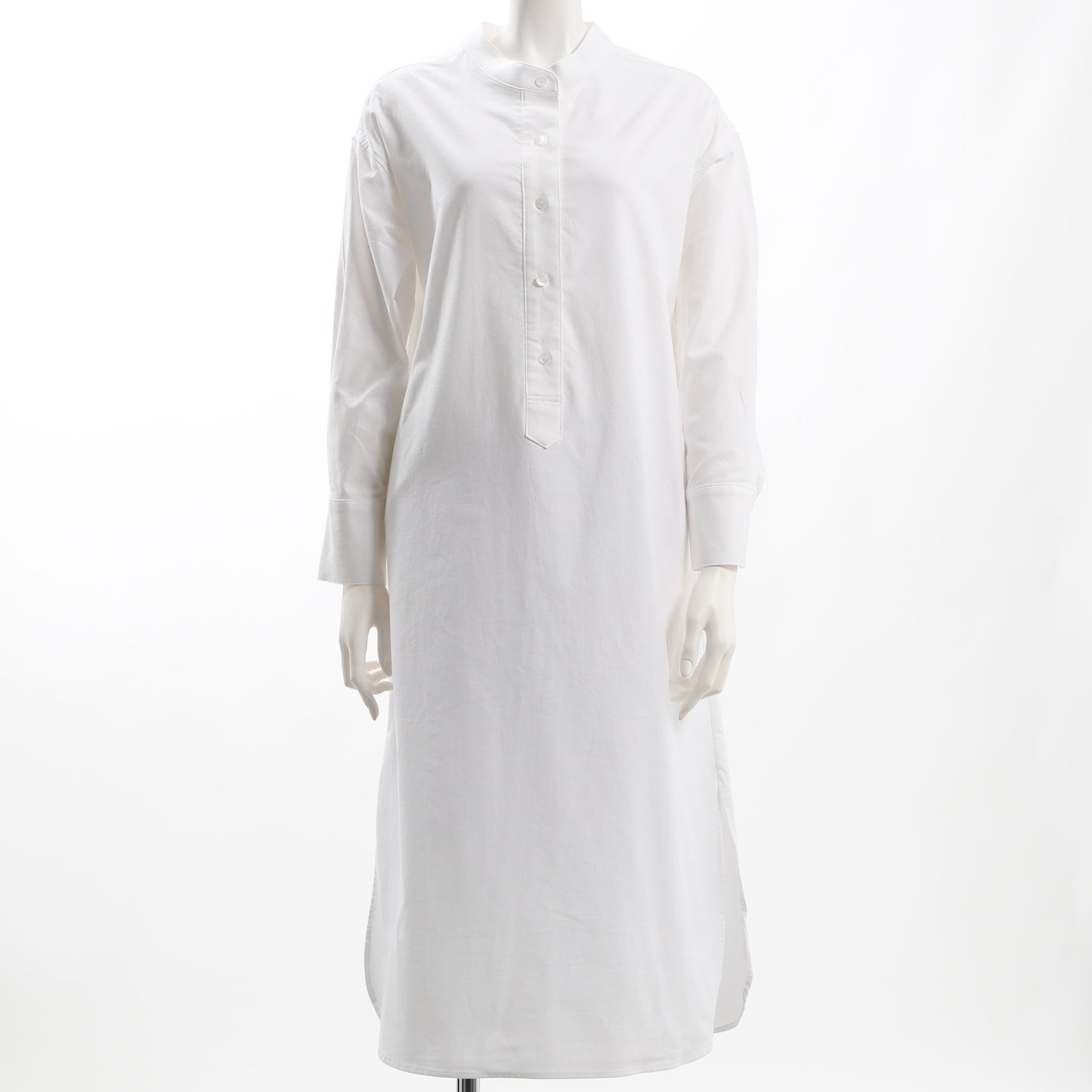 バンドカラーシャツワンピース