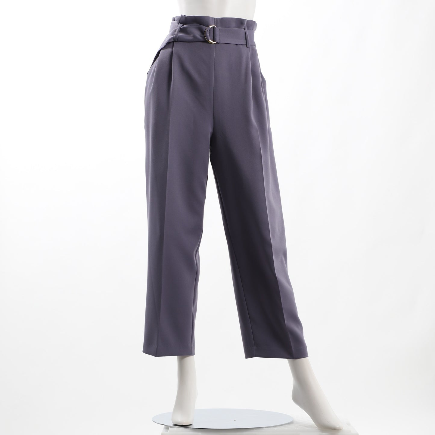 Dカンベルト付きタックワイドパンツ