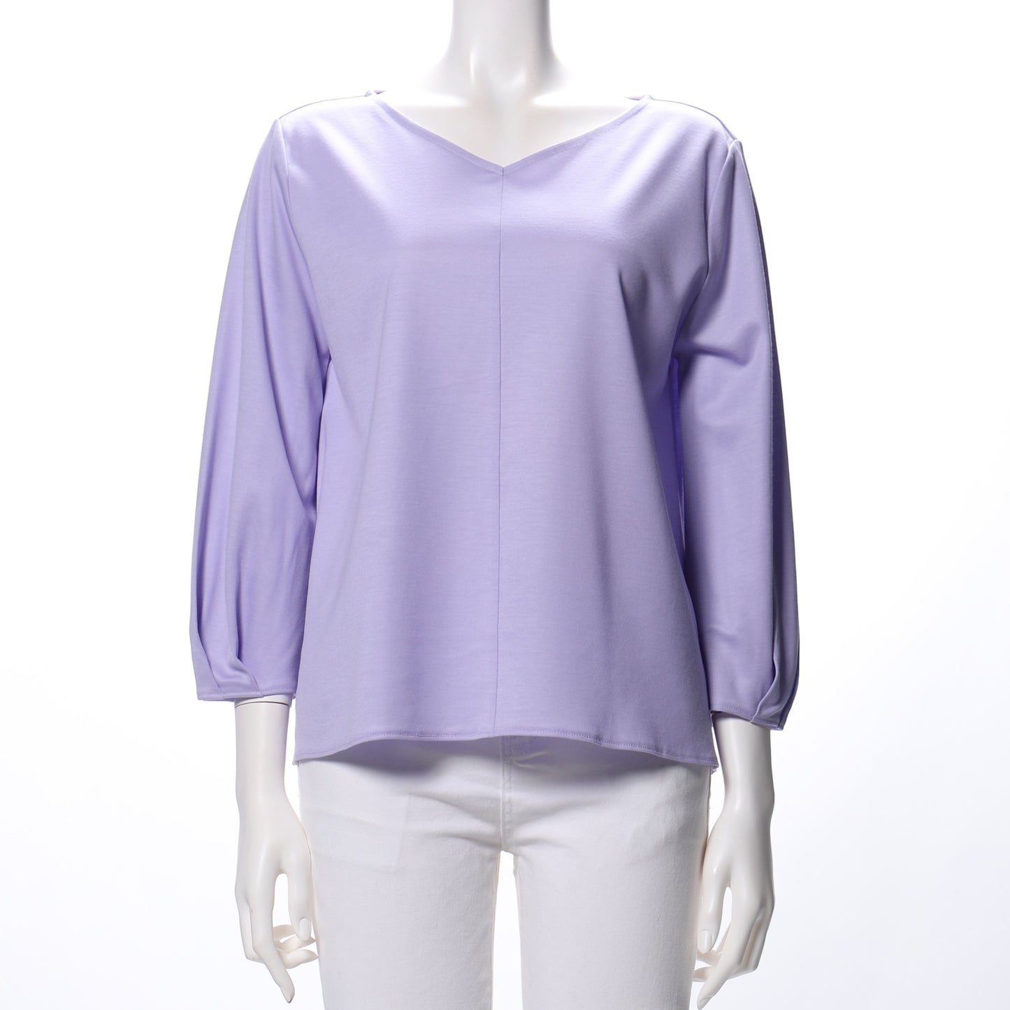 タックデザインVネックカットソー