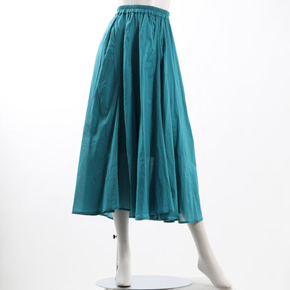 ウエスト総ゴムギャザーフレアスカート
