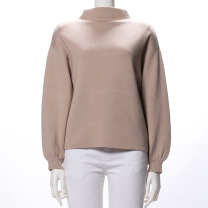 ドロップショルダーボトルネックニット