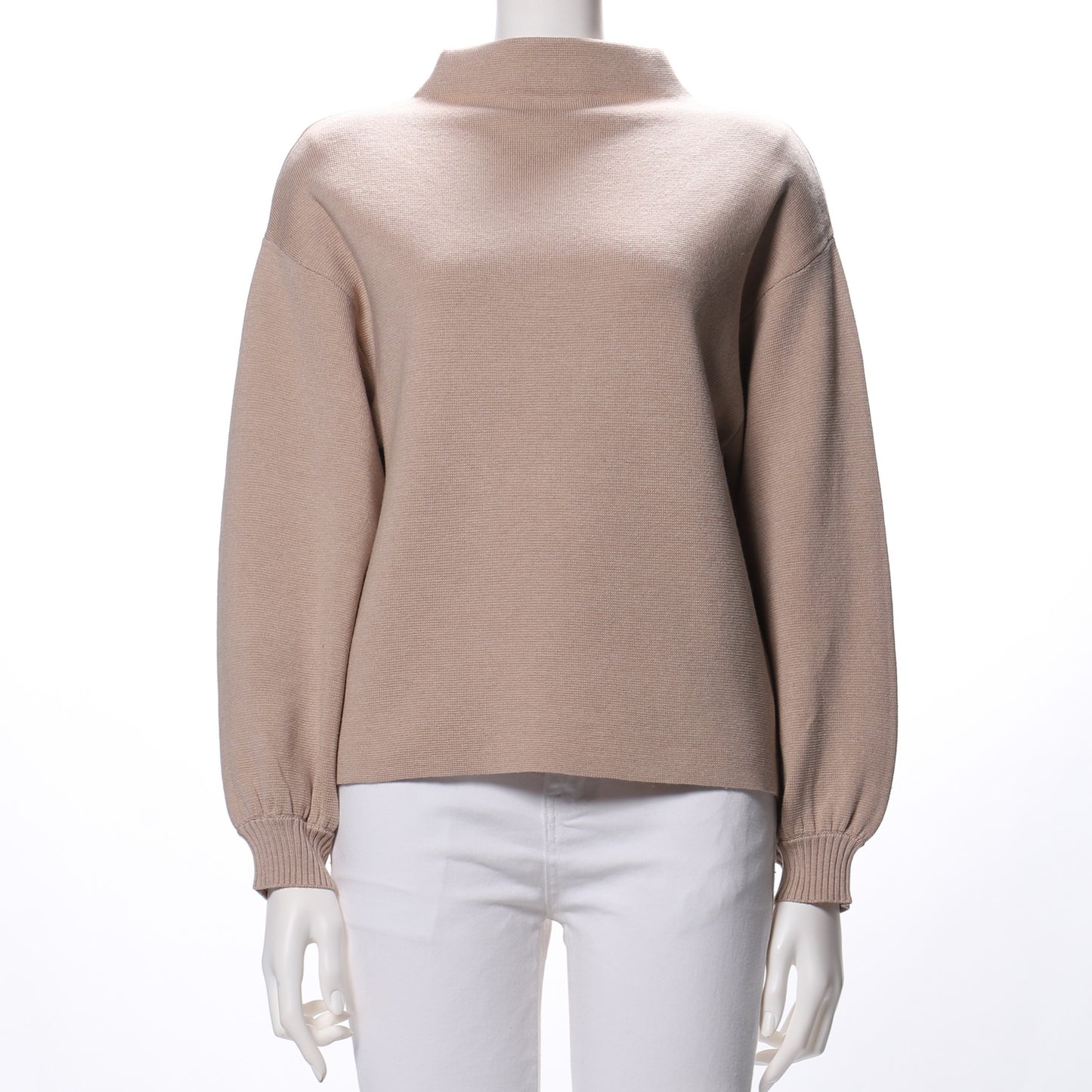 ドロップショルダーボトルネックニット