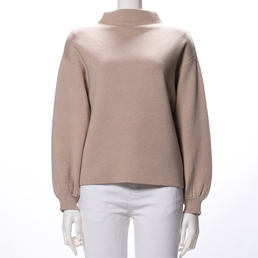 ドロップショルダーボトルネックニット