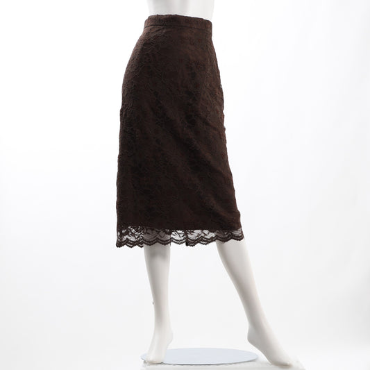 フラワーモールレースタイトスカート