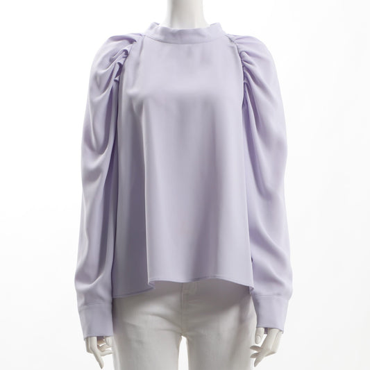 お袖デザインスタンドカラーブラウス