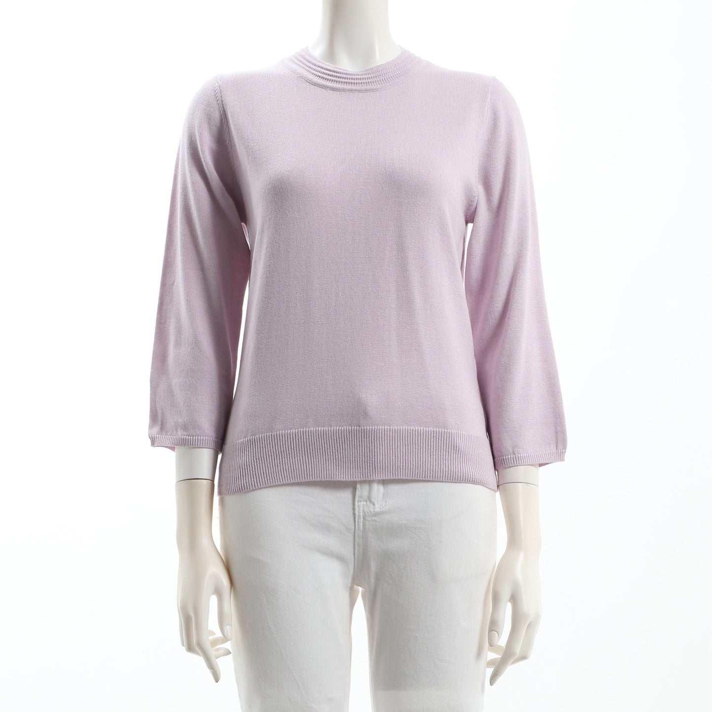 ネックラインデザインクルーネックニット