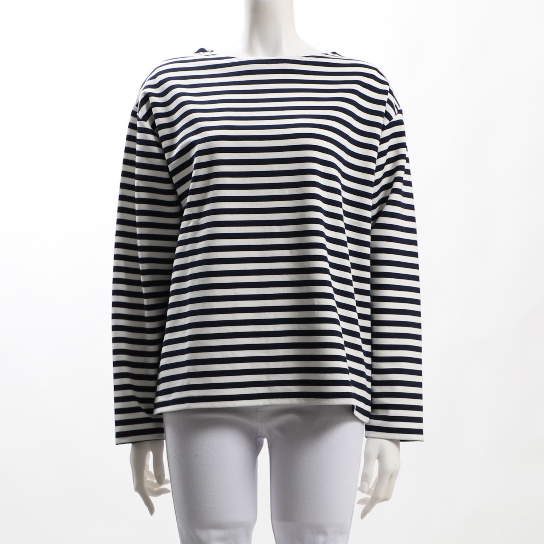 ボーダー柄ドロップショルダーカットソー