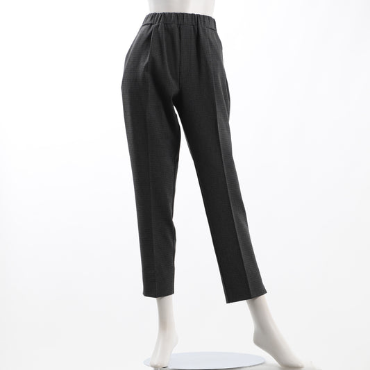 千鳥格子柄テーパードパンツ