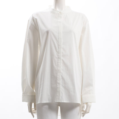 バックテールデザインバンドカラーシャツ