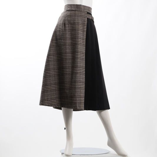 チェック柄フレアスカート