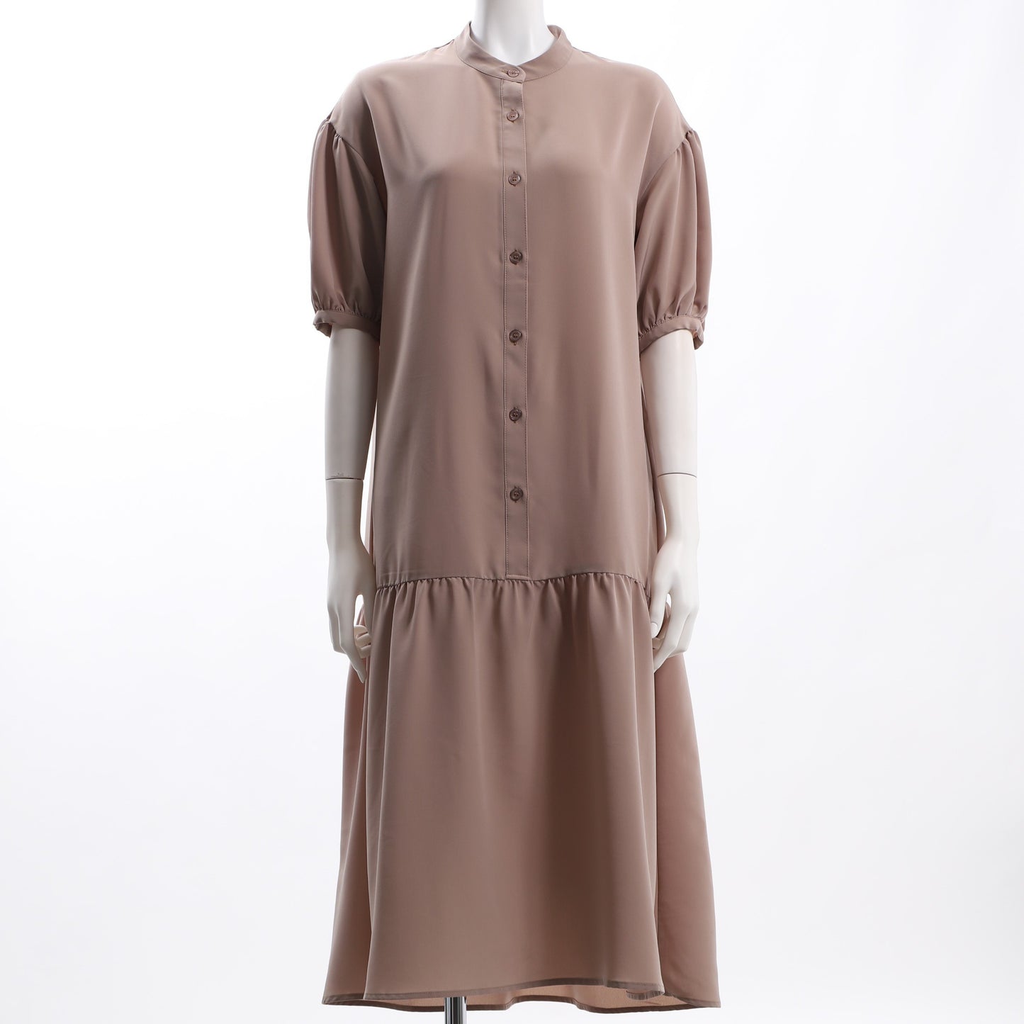 切り替えバンドカラーワンピース