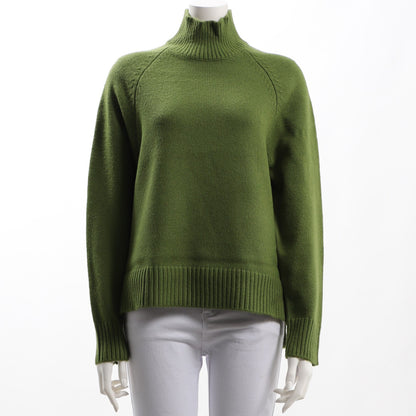 ハイネックラグランスリーブニット