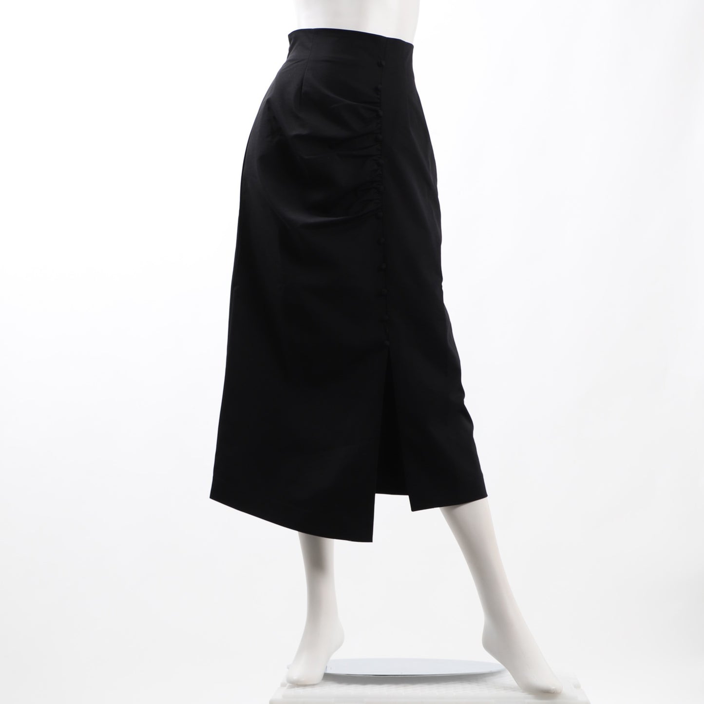 シャーリング風デザインアシンメトリータイトスカート