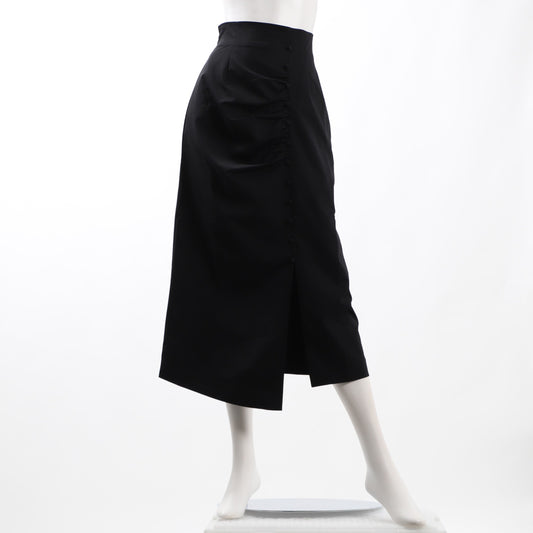 シャーリング風デザインアシンメトリータイトスカート