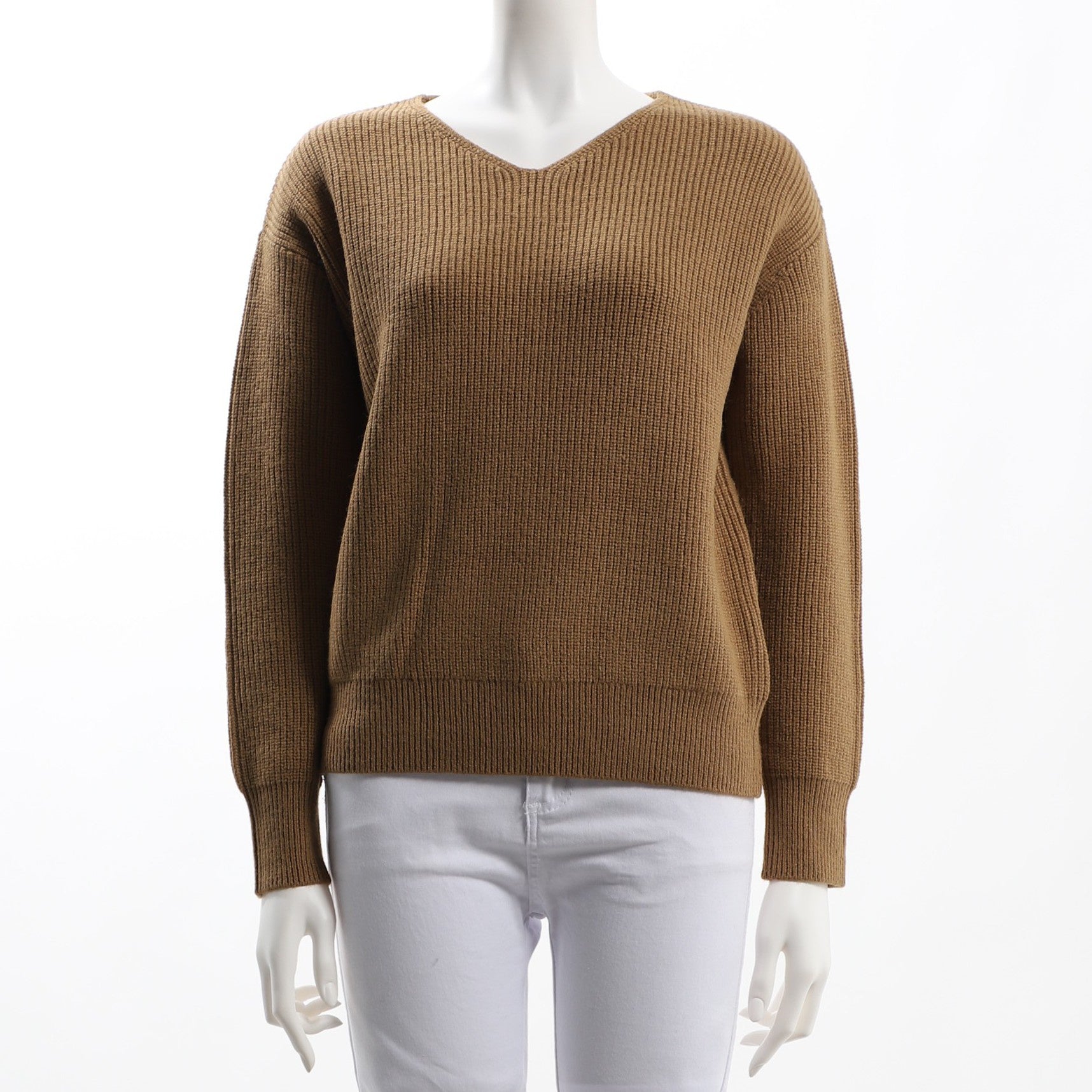 Vネックドロップショルダーニット